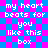 Pixelated text on a blue and pink checkered background with repeated phrases.