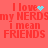 Red pixelated text on coral background with animated blue heart and starburst symbols replacing static text elements.