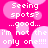 Pixelated text on pink background with light pink circles, repeating phrases about seeing spots and not being alone.