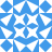 Blue and white pixelated geometric pattern with repeating diamond and arrow shapes arranged in a grid.