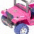 Pixelated pink vehicle with blue wheels and dark accents, next to pixelated text reading 'My Gangsta Ride' in bright pink.