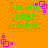 Green text reads "Im one smat cookie" on orange background with pink square animations; four identical frames show static text and animation variations.