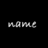 Pixelated grayscale text 'NAME' on a solid black background with no additional visual elements.