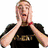 Four- shows a person in various poses: hands near face, neutral expression, dynamic action, and blue text graphic with heart symbol