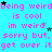 A static image with cyan background, pink text repeating phrases like "being weird is cool" and "im weird", scattered black and blue stars.
