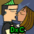 Pixelated cartoon-style icon showing two characters kissing, with text overlays and a green background in the lower section.