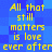 Blue pixelated background with yellow text repeating 'All that still matters is love ever after' in a pattern