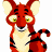 A 48x48 pixel buddy icon featuring a cartoon tiger mascot on the left and green text reading "Original Icons .com" on a dark green background to the right, displayed as a static contact sheet with two frames.