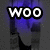 A static image with three text overlays: 'woo' at top left, 'swift' at top right, and 'baby' at bottom center over a blurred background.