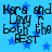 Blue background with blue stars and black text reading "Kara and Kara and Lody C both the BEST" in four identical quadrants.