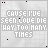 A static image with repeated text 'CAUSE I'VE SEEN LOVE DIE WAY TOO MANY TIMES' and red pixelated symbols on a gray background