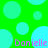 Green background with cyan circles and purple text reading Danielle repeated four times in a pattern