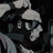 Static 48x48 pixel icon showing a stylized character with light-colored hair and dark clothing against a black background, rendered in low-resolution grayscale with visible dithering.