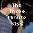 Two side-by-side pixelated images of a person in blue clothing with text overlay reading "The Three Minute Kiss" and "That Lasted A Lifetime...."