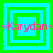 Four identical square with green and cyan concentric borders display pink text reading "~Karydan~" across each
