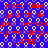 Blue background with white circular patterns and red text repeating 'next time you think your perfectly walking on water' in a