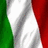 Animated icon with Italian flag background showing text and heart symbols changing across frames.