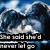 Animated sequence of blue-toned angel wings with white highlights against a cloudy sky background, overlaid with black text boxes containing partial phrases.