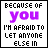 Six- of pixelated text with 'BECAUSE OF you I'M AFRAID TO LET ANYONE ELSE IN' in black and purple, showing progressive pixel degradation of 'you'