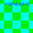 Pixelated green and cyan checkered pattern with blue text 'vanessa!' repeated four times across the image.