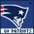 nine identical New England Patriots logos with 'GO PATRIOTS' text below each, displayed on a blue background