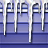 Blue background with horizontal stripes and white icicle shapes hanging from the top edge, arranged in a repeating pattern.