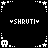 Pixelated icon with white skull and crossbones on black background, text 'SHRUTI' in pink/orange gradient above each instance.