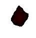 Red pixelated shapes transition from small irregular forms to heart-like shapes and finally to a spiky starburst with multiple protrusions against a gray background.