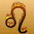 Four animated Leo zodiac symbols with fiery orange and yellow accents on a beige background, each showing distinct flame positions.