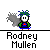 Pixelated character with white skull face, green hair, green shirt, blue pants, and red chest symbol; four of four icons each with varying props and background elements
