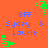 Pixelated orange background with blue text reading 'BFF Sydey & Laurie' and green square corner decorations. The image shows no visible animation changes across observations.