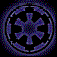 Animated sequence of circular icons showing color variations and symbol transitions between Imperial and Rebel insignias.