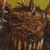 A pixelated monster face with brown fur, sharp teeth, and glowing eyes on a yellow background; green text reads 'OriginalIcons.com' on dark green.