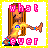 Pixel art of a character with long brown hair, pink bow, and colorful accessories, with 'what ever' text in pink block letters.