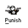 Pixel art animation of a masked character with guns firing, displayed in a 2x2 contact sheet format with four distinct frames showing bullet effects and muzzle flashes.