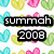 Pixelated heart pattern background with overlaid text elements in black and white.