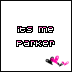 Pixelated text 'its me Parker' with pink and black lettering, accompanied by a small pink and black animated figure on white background.