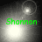 Four grayscale display a bright light source with green text 'Shannon' below it; the light source shifts position