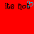 Red background with black pixelated text 'its not' and a blue heart symbol replacing the letter O in 'not'.