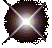 Animated circular icon with dark outer ring and bright central light, displaying four distinct states: solid cross-shaped glow, square center, partial cutout, and full square center.
