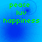 Green text 'peace luv happiness' on blue gradient background with subtle circular patterns, two identical static frames shown side-by-side.