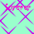 Pixelated cyan background with purple diamond-shaped lines forming a pattern, overlaid with pink text reading 'forever' in four quadrants