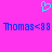 A static pixel art image with a bright pink background, a cyan heart symbol at the top, and two identical blue text strings below.
