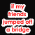 A static collage of text fragments and bridge imagery arranged in a , with no visible animation