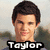 four pixelated images showing a person with dark hair in various poses and text labels, including 'Taylor' and 'Jacob' over the top