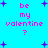 Pixelated text 'be my valentine?' in pink on cyan background with purple stars, repeated across four identical
