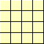 A grid of four rows and four columns showing identical light yellow square tiles with black borders, each containing faint pixelated patterns.