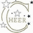 Two identical pixelated icons display a circular frame with a star and crescent moon, surrounded by small stars, with the text 'HEER' in the center.