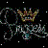 Animated icon with crown and stylized text on black background, featuring subtle pixel-level animation changes across frames.