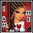 Pixelated icon shows a person with light brown hair wearing white top and red heart symbol, surrounded by vertical text "I AM" on left and horizontal text "ME" on right.